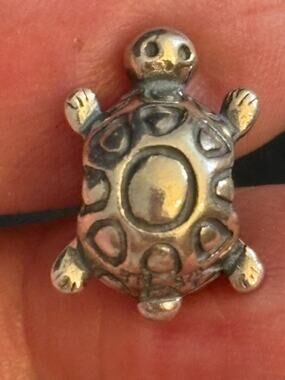 Pandora ALE 925 Sterling Silver Turtle Charm Retired